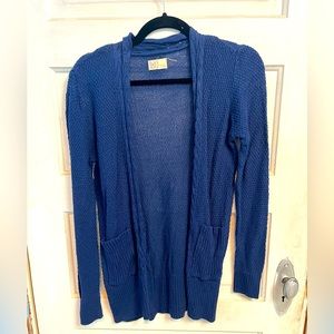 Dark blue knit cardigan